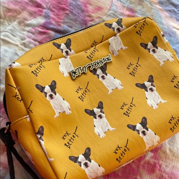Betsey Johnson Dog Boston Terrier LARGE Wristlet/Purse - Picture 15 of 17